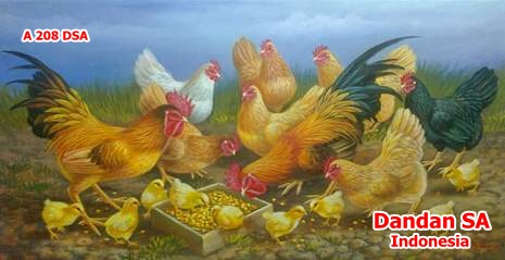  Lukisan  Ayam Betapa Indah Dandan SA  Gallery Lukisan  