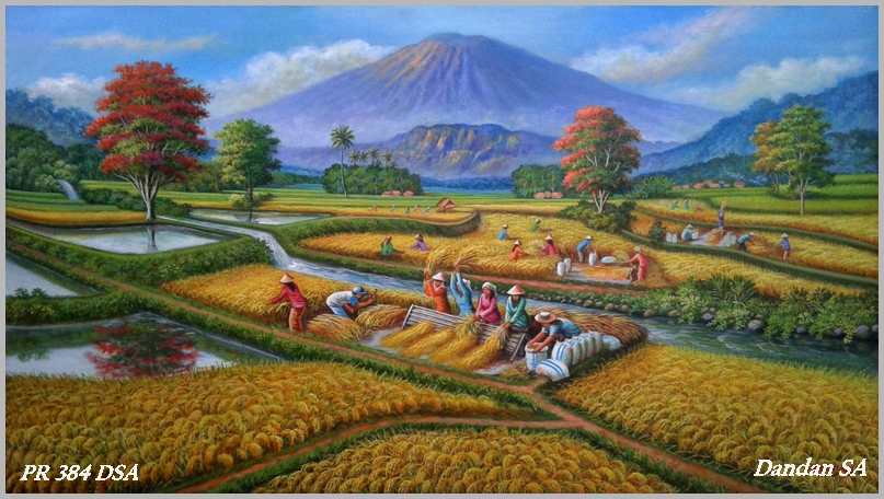 lukisan petani Gallery Lukisan Dandan SA Pelukis Cianjur